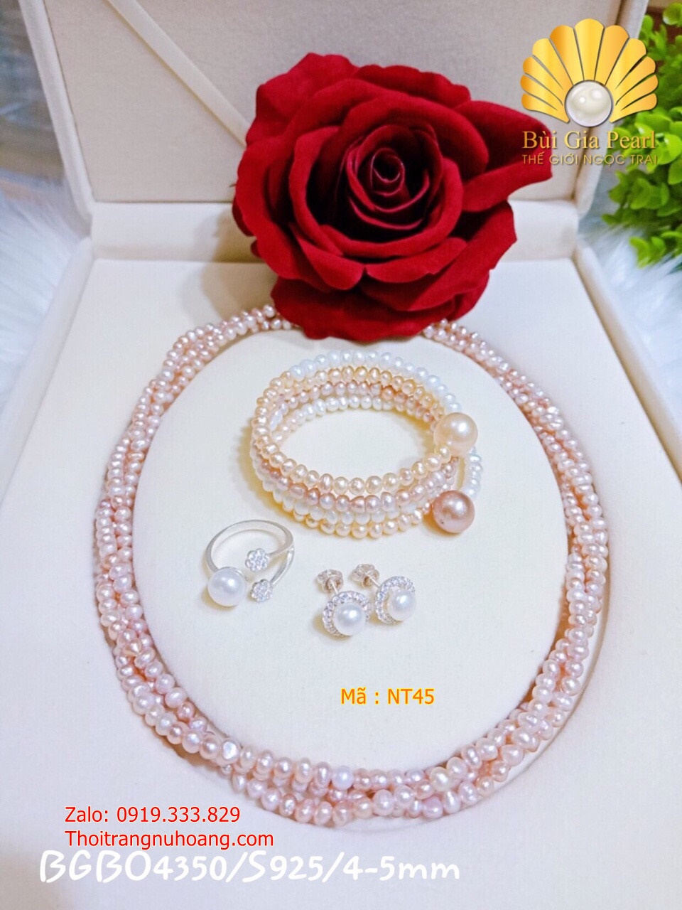 Bộ Ngọc Trai Xoắn Duyên Dáng & Quý Phái NT45
